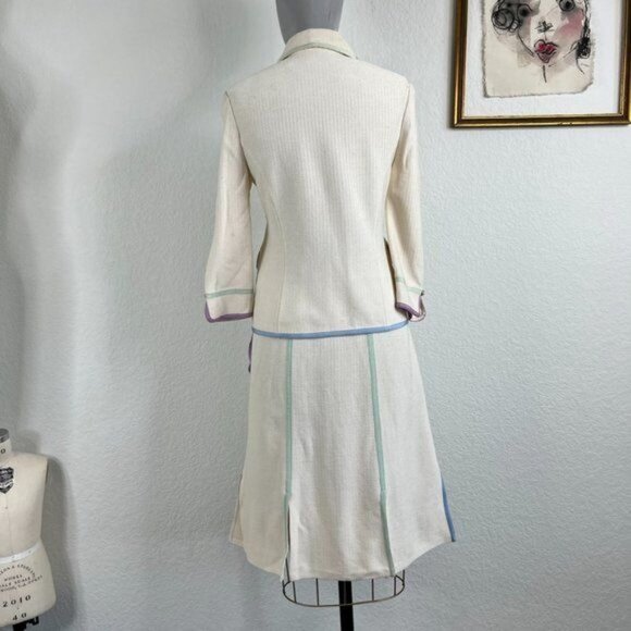 St John Spring 05 Pastel Ribbon Santana Knit Skirt - Picture 11 of 12